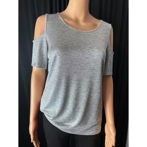 Calvin Klein Collection Tops - Calvin Klein metallic top cut out arms  NWT MRSP $59.50 Medium